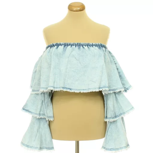 Shein koptatott farmer top