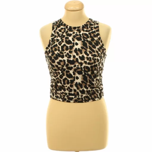 Shein ráncolt leopárdmintás top
