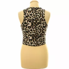 Shein ráncolt leopárdmintás top