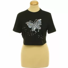 Shein elasztikus crop póló