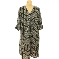 Shein mintás roll-up ujjú ruha
