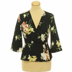 Topshop átlapolt virágmintás blúz