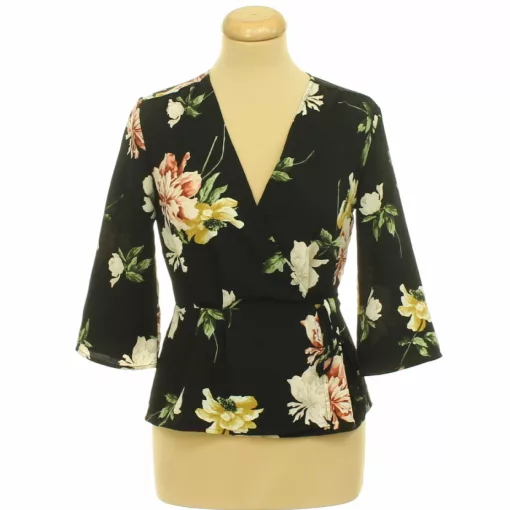 Topshop átlapolt virágmintás blúz