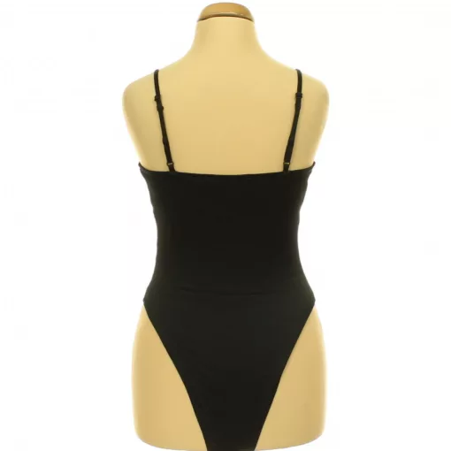 Primark fekete elasztikus szatén body