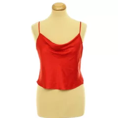Primark piros szatén top