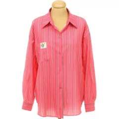 Csíkos pink ing