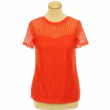 Dorothy Perkins piros csipke felső