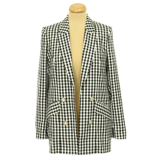 River Island fekete-fehér kockás blézer