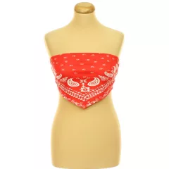 Shein mintás piros top