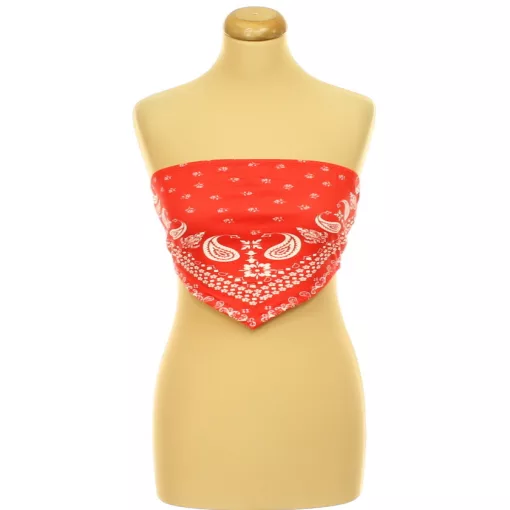 Shein mintás piros top