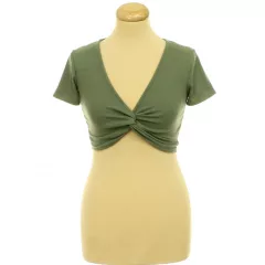 Fishbone khakizöld top