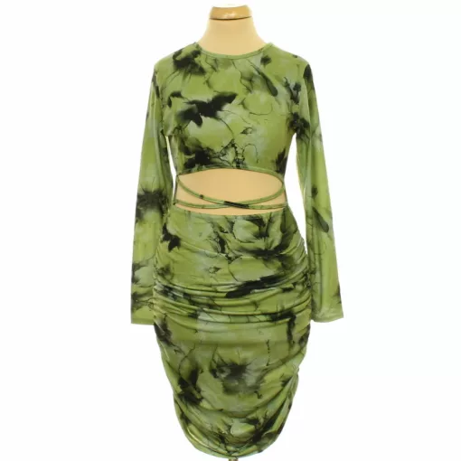 Missguided mintás ráncolt ruha