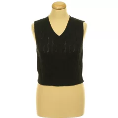 Shein csavartmintás kötött mellény