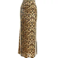 Boohoo flitteres leopárdmintás szoknya