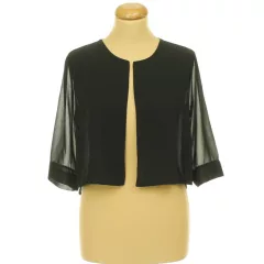 New Collection fekete muszlin boleró