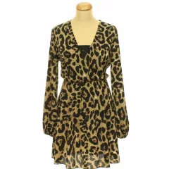 Shein flitteres leopárdmintás ruha