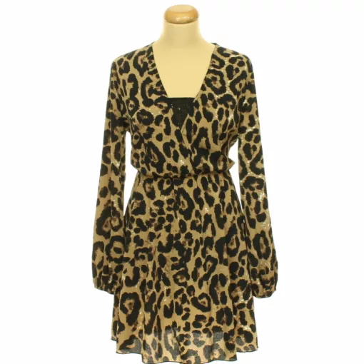 Shein flitteres leopárdmintás ruha