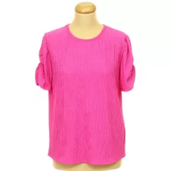 Pink pliszírozott felső