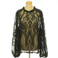 Shein fekete csipke blúz
