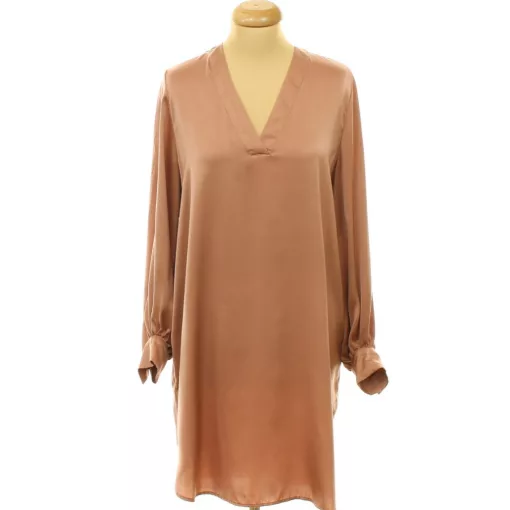H&M barna szatén ruha