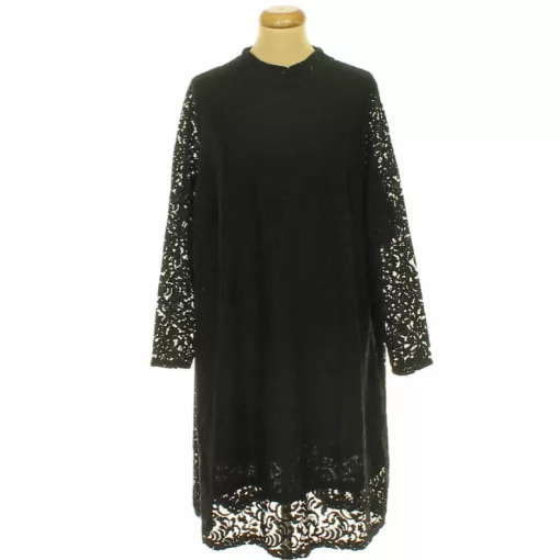 H&M fekete csipkeruha