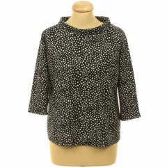 New Collection mintás fekete felső