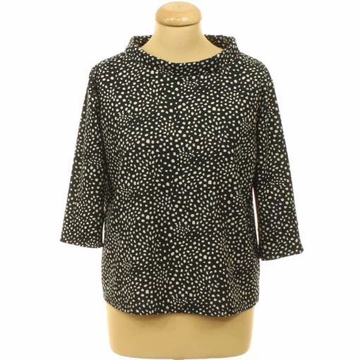 New Collection mintás fekete felső