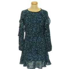 H&M virágmintás kék ruha