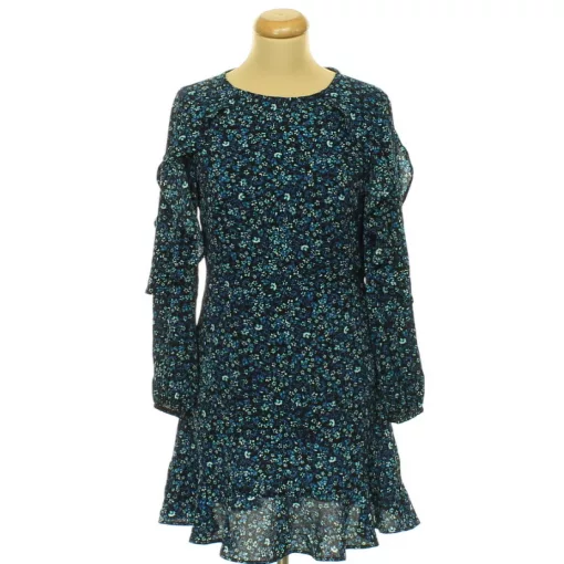 H&M virágmintás kék ruha