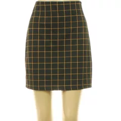 New Look kockás fekete miniszoknya