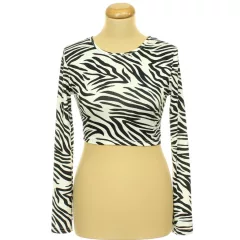 Shein zebramintás top