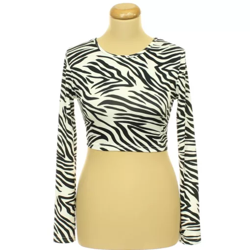 Shein zebramintás top