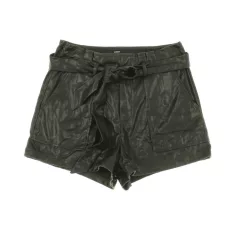 Shein fekete műbőr short