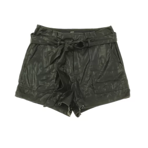 Shein fekete műbőr short