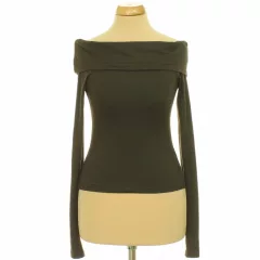 H&M sötétbarna elasztikus felső
