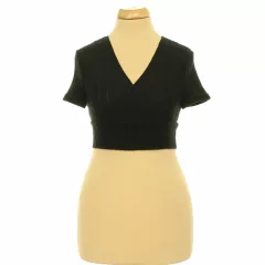 Shein csíkos fekete kötött top