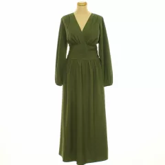 Khakizöld maxi ruha