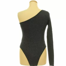 Primark ezüstcsillámos félvállas kötött body