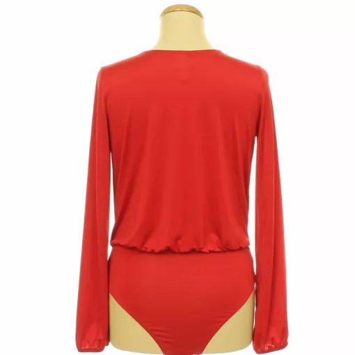H&M piros elasztikus body