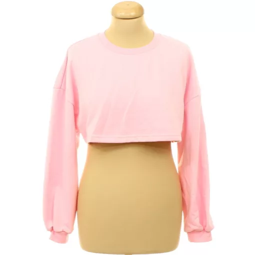 Shein rózsaszín crop pulóver