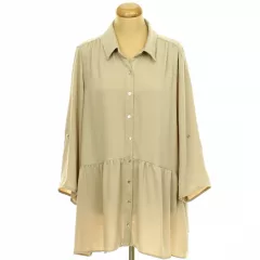 F&F bézs roll-up ujjú tunikaing
