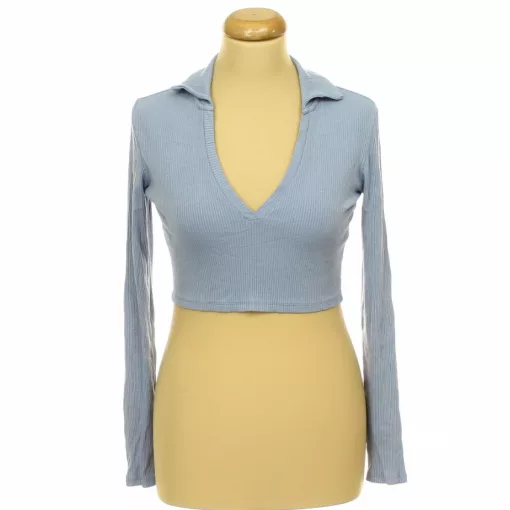 Monki bordázott elasztikus top
