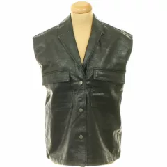C&A patentos oversize műbőr mellény
