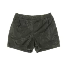 Fekete műbőr short