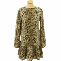Boohoo fodros leopárdmintás ruha