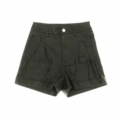 Shein fekete bőrhatású sztreccs short