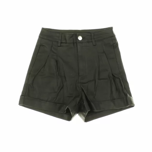 Shein fekete bőrhatású sztreccs short