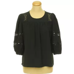 Vero Moda csipkés fekete blúz