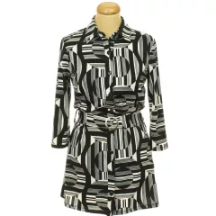 Biaggini mintás fekete ingruha
