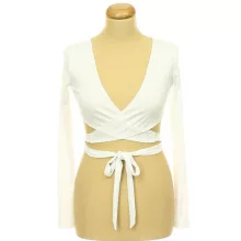 Shein átlapolt fehér top